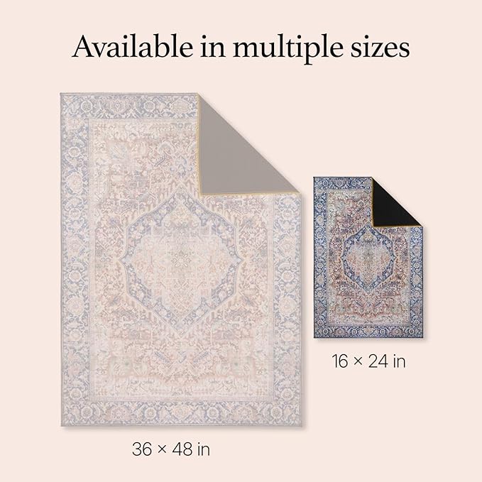 Lovewag Pets Cat Litter Box Mats 2 Pack - Small 16x24 Machine Washable, Easy Clean, Non-Slip, Waterproof Mats for Indoor Cats-Kitty Litter Mess Control & Pet Urine Floor Protection (Rustic Terracotta)