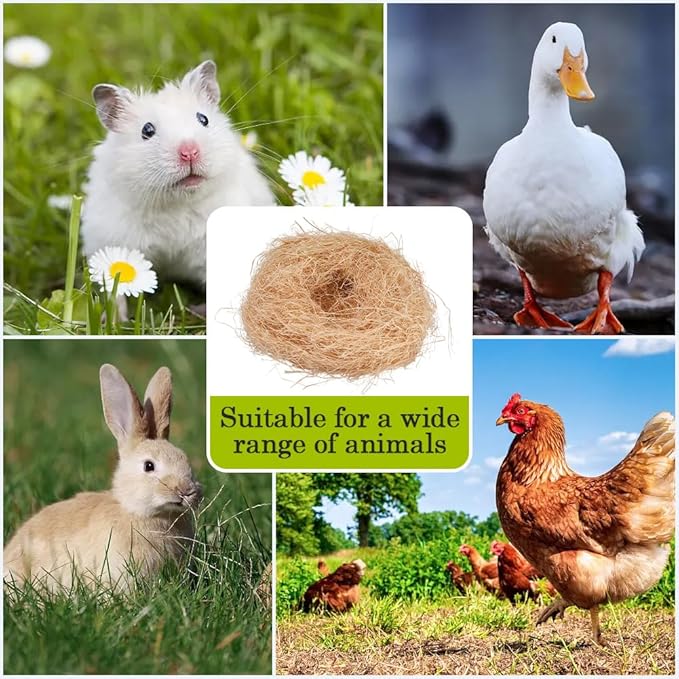 CREATCABIN 30G Natural Raffia Grass Bird Nesting Grass Easter Basket Gift Box Vase Filling Decoration Canary Finch Box Fillers for Birds Pets Nest Cages Budgie Hummingbird Parakeet Gift Packing