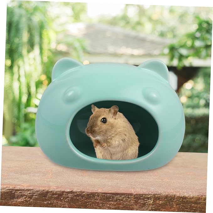 ORFOFE Ceramic Hamster Hideout Cozy Bed for Small Animal Cage Decorative Home Toy Rat Supplies