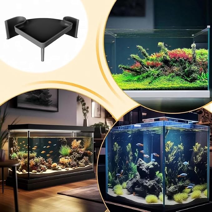 CPLIKE Underground Aquarium Cave with Viewing Window – 2-Hole Corner Fish Tank Hideout for Plecos, Cory Catfish, Kuhli Loach, Shrimp & Betta – Safe Decor for Bottom Dwellers – Sinkable & Non-Toxic