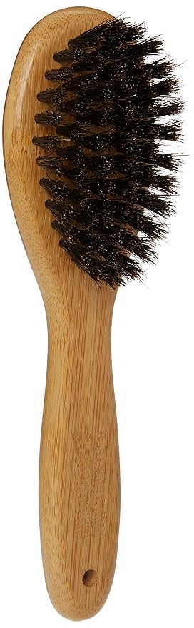 Bamboo Groom Oval Bristle Brush w/Natural Boar Small