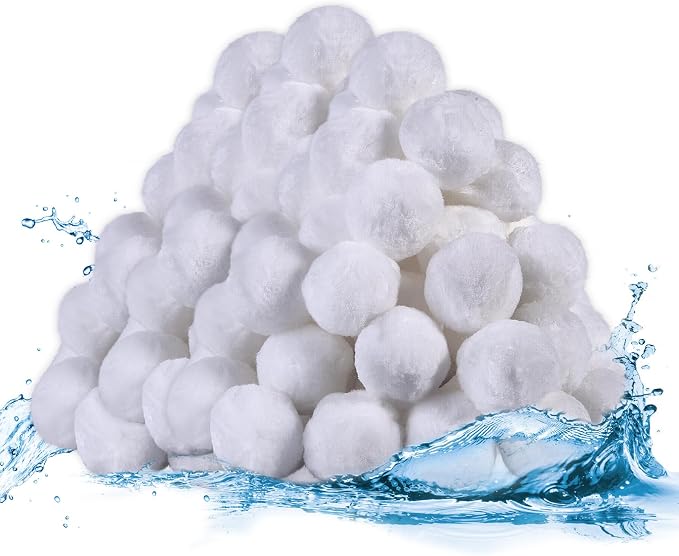 4.62 lbs Pool Filter Balls, Replace 150 lbs Filter Sand | Reusable Filter Media, For Swimming Pools, For Aquarium, Portable, Lasts for Several Seasons