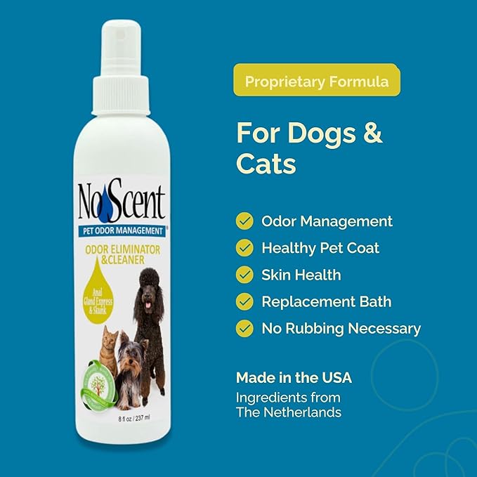No Scent Anal Gland Express & Skunk Spray Pet Fur Cleaner for Dogs & Cats (128 Fl Oz / 3.8 Liters)