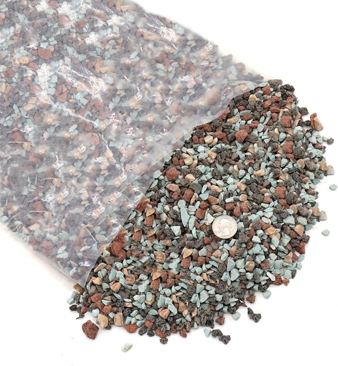 Mixed Color Lava Horticultural Lava Rocks for Plants, 1/5 Inch, 2 lbs