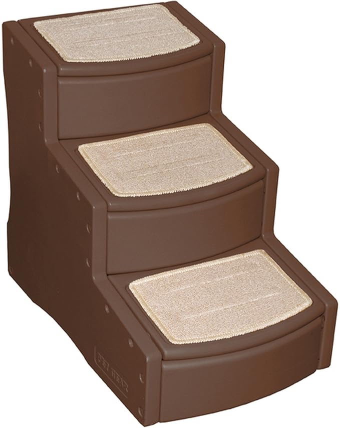 Pet Gear Easy Step III Pet Stairs, 3 Step for Cats/Dogs, Removable Washable Carpet Treads, for Pets Up to 150lbs, No Tools Required, Available in 6 Colors | 3 Step, For Cats/Dogs, Removable Washable Carpet Treads, Supports 150 Pounds, No Tools Required
