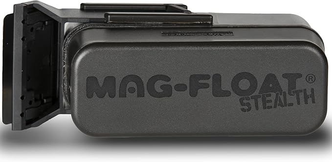Mag-Float Medium Black Stealth Glass Magnet Aquarium Scraper Cleaner with Blade - Floating Magfloat Magnetic Cleaning Tool