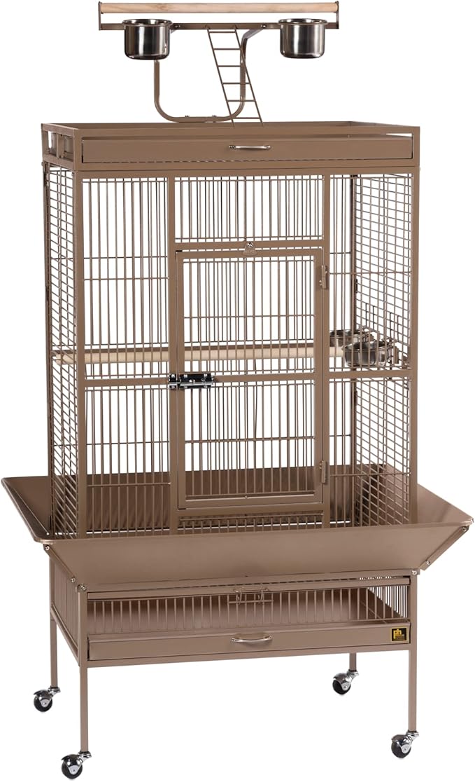 Prevue Hendryx Pet Products Wrought Iron Select Bird Cage 3153COCO, Coco Brown, 30-Inch by 22-Inch by 63-Inch