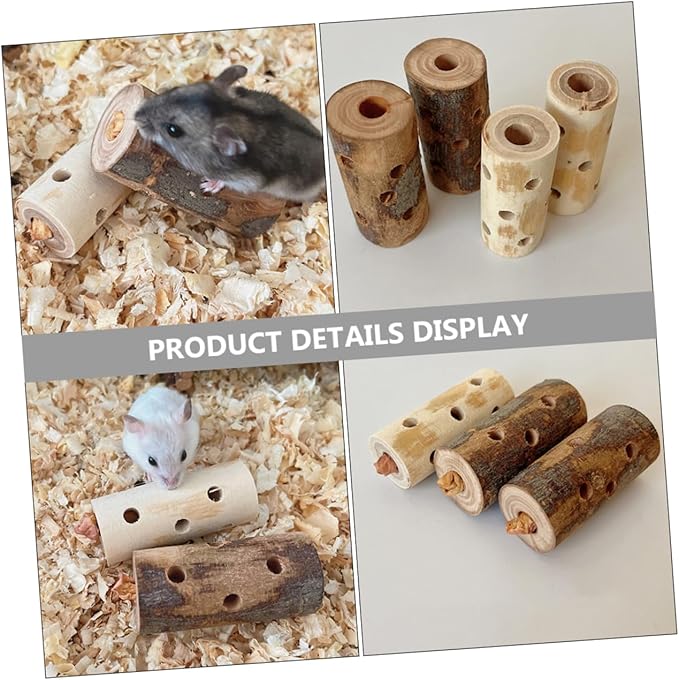 2pcs Natural Teething Toys Apple Wood Nibbling Sticks for Small Animals Chew Toys for Rabbits Hamsters Guinea Pigs