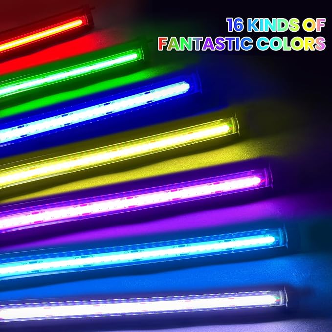 Submersible Bubble Aquarium Light：RGB Aquarium Light with Remote Control Oxygenator for Saltwater Coral Growth - 9 Inch Waterproof Fish Tank Light Designed for Aquarium Breeders