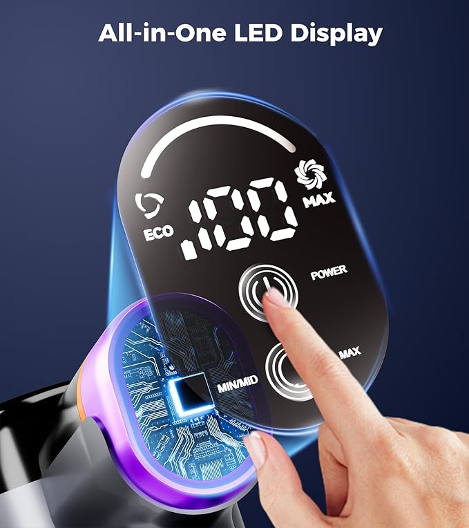 Cordless Vacuum Cleaner, Upgraded 550W 45KPA 60Mins Vacuum Cleaners for Home,Stick Vacuum Cordless with LED Display, Self-Standing & Anti-Tangle, 8-in-1 Wireless Vacuum for Carpet Pet Hair Hardfloor
