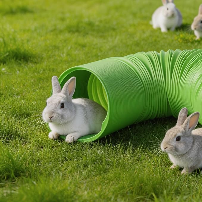 3 Packs Pet Fun Tunnels, Small Animal Tunnel, Foldable Plastic Hamster Tunnel, Tube Pets Hideaway, Pet Mouse Training Hideout Tunnels for Guinea Pigs, Chinchillas, Rats, Ferrets, Dwarf Rabbits