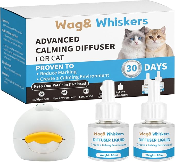 Cat Calming Diffuser, Cat Pheromones Calming Diffuser, Cat Calming Spray, Stress Relief and Anxiety Relief for All Cats, Soothe Your Pet's Emotions, 3-in-1 Kit for Cats (1pc)