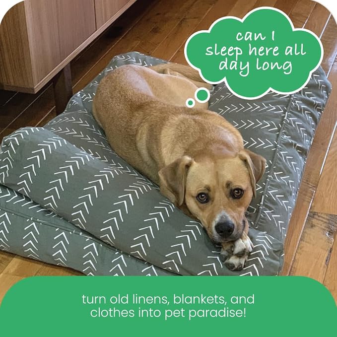 Molly Mutt Small Dog Bed Cover - Forever Young Print - Measures 22”X27”X5’’ - 100% Cotton - Durable - Breathable - Sustainable - Machine Washable Dog Bed Cover (Dd82a)