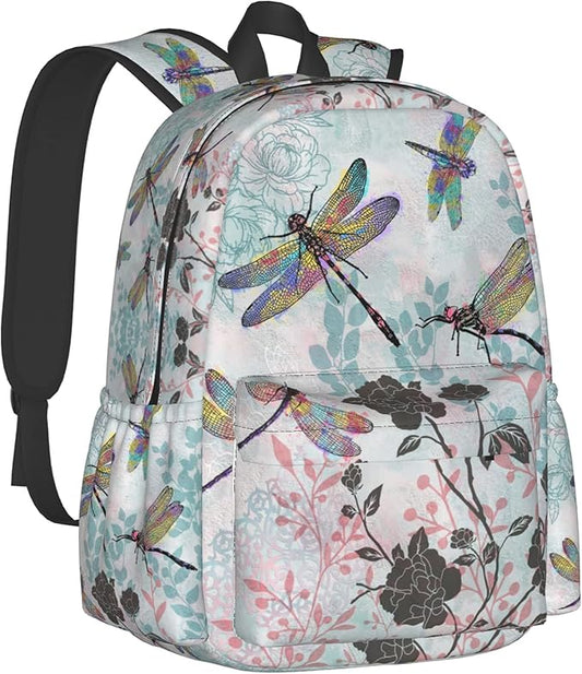 Dragonfly Backpack for Women 16.7 inch Travel Casual Laptop Backpack Lightweight Waterproof Durable Hiking Daypack