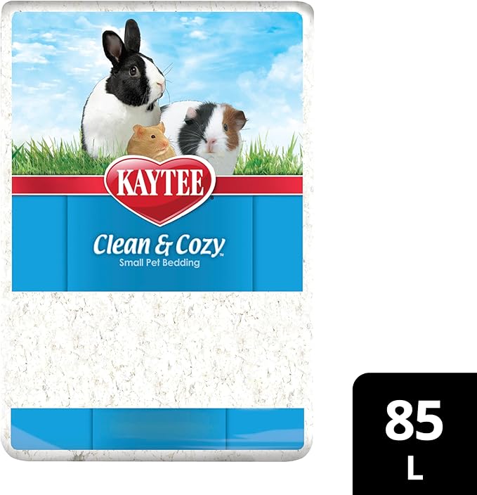 Kaytee Clean & Cozy White Paper Bedding, Made for Small Animals, 85 Liters