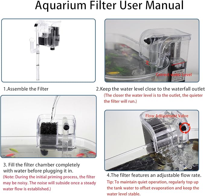 Fish Tank Kit, Small Aquarium Starter Tank with Filter and Light, PC Nano Desktop Tank with Color-Changing LED & Decor - Complete Starter Kit for Betta Fish Shrimp Guppy Goldfish Beta