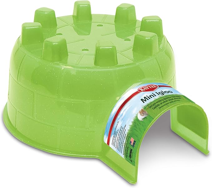 Kaytee Igloo Habitat Hideout For Pet Hamsters, Gerbils, Rats, and Other Small Animals, Mini