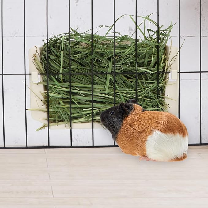Hypeety Rabbit Hay Feeder - Automatic Plastic Cage Accessory for Guinea Pigs, Chinchillas, and Small Animals