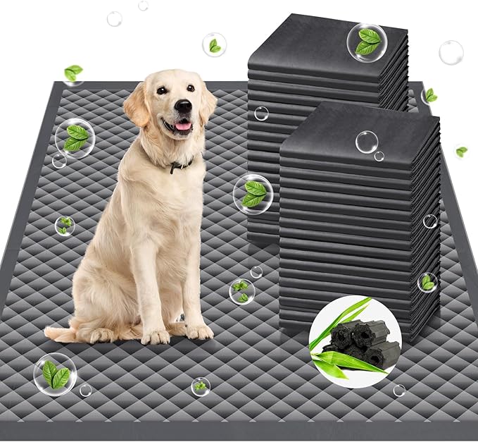 Upgraded Charcoal Puppy Pads, Thicken XXL 36’’x36’’ Pee Pads for Dogs, Super Absorbent Up to 12Cups, Odor Control & Leak Proof Dog Training Pads for Surgery, Older,Puppy, 30 Counts