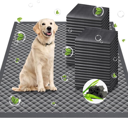 Upgraded Charcoal Puppy Pads, Thicken XXL 36’’x36’’ Pee Pads for Dogs, Super Absorbent Up to 12Cups, Odor Control & Leak Proof Dog Training Pads for Surgery, Older,Puppy, 30 Counts