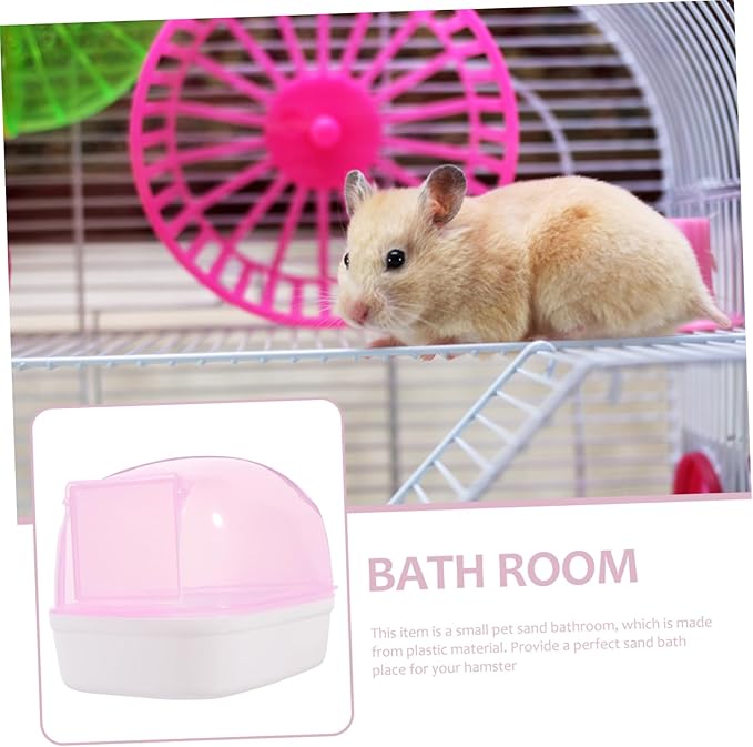 Toddmomy 2pcs Plastic Hamster Boxes Bathtub for Dust Bath Accessories for Cages Chinchilla Supply