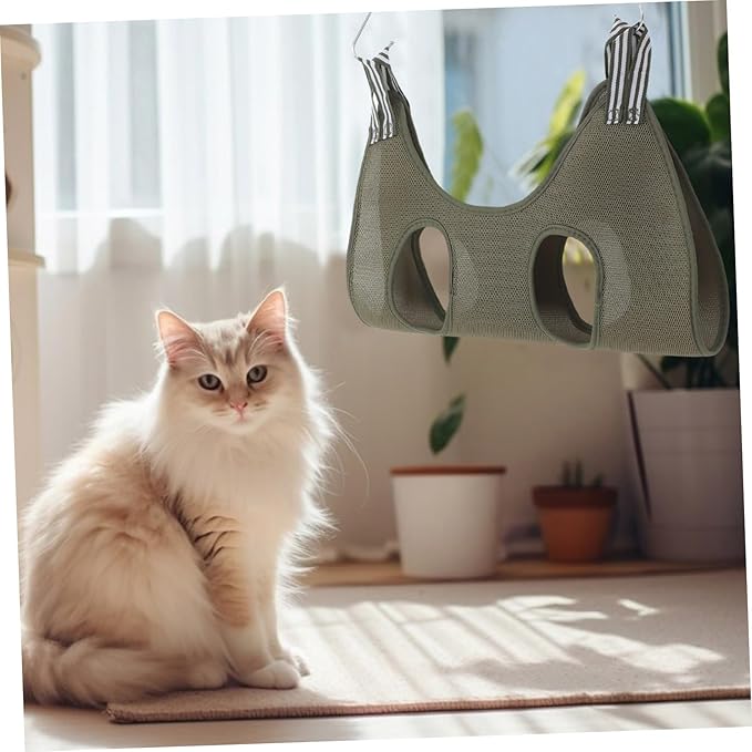 HANABASS Grooming Sling Space Saving Pet Hammock for Nail Clipping Multi-Functional Grooming for Cats and for Home Use
