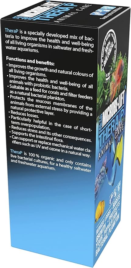 MICROBE-LIFT THERAPH16 TheraP Fish Care Treatment for Freshwater and Saltwater Home Aquariums and Tanks, 16 Ounces (Pack of 4)