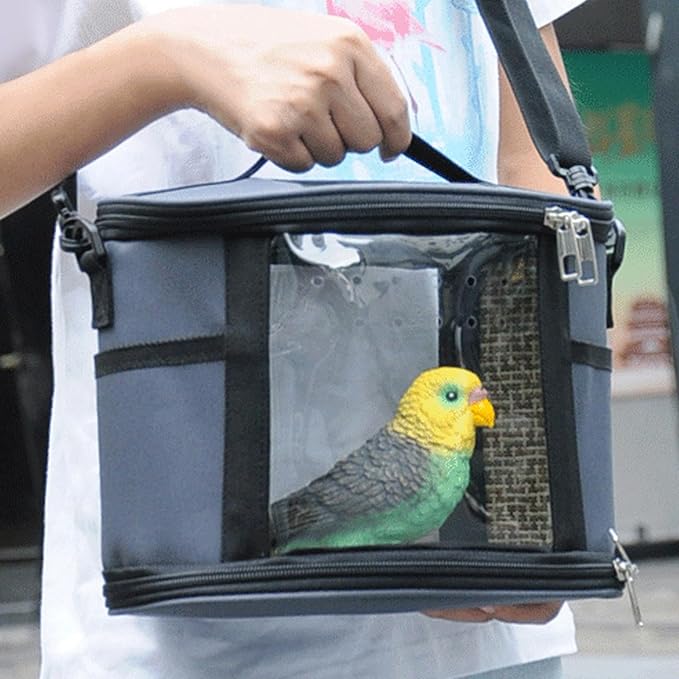 Bird Travel Carrier – Parrot Shoulder Bag, Small Pet Travels Backpack, Lightweight Portable Bag | Convenient Travel Accessory, Safe Carrier for Cockatiel Budgies Parrot Hamster