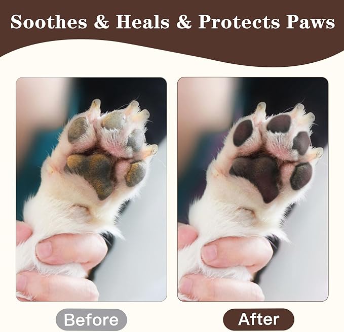 Cat Dog Paw Pad Balm Stick (2.4 oz) | Natural Dog Paw Blam Protector, Soother & Moisturizer for Cracked Dry & Damaged Paws, Nose & Elbows | Snout Soother for Dogs