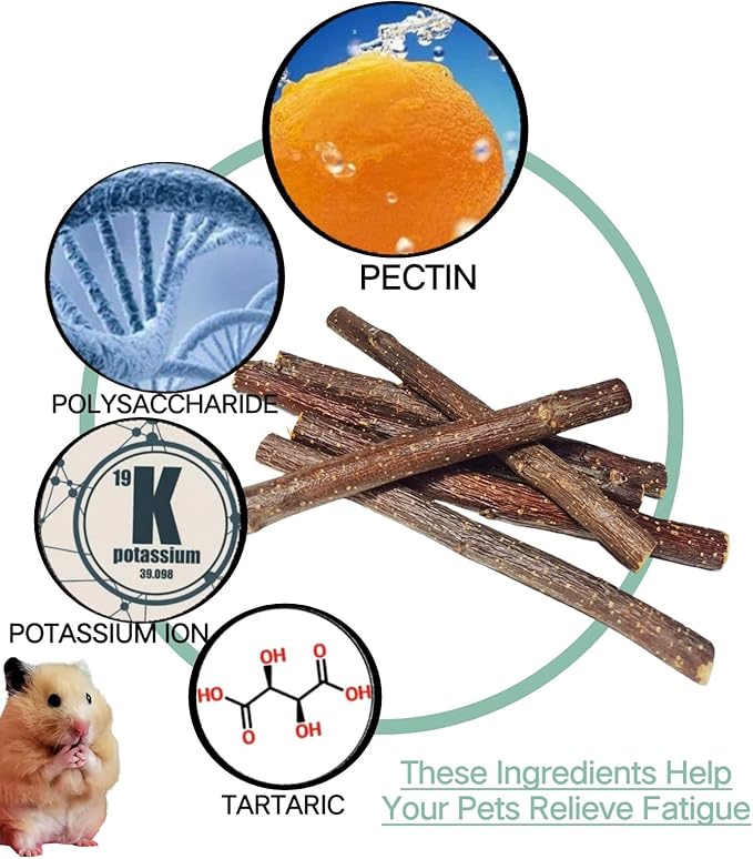 200g Apple Chew Sticks for Bunny Chinchillas,Small Animals Wood Chew Sticks,Wood Chew Toys for Rabbits Guinea Pig Hamster Gerbil Bunny