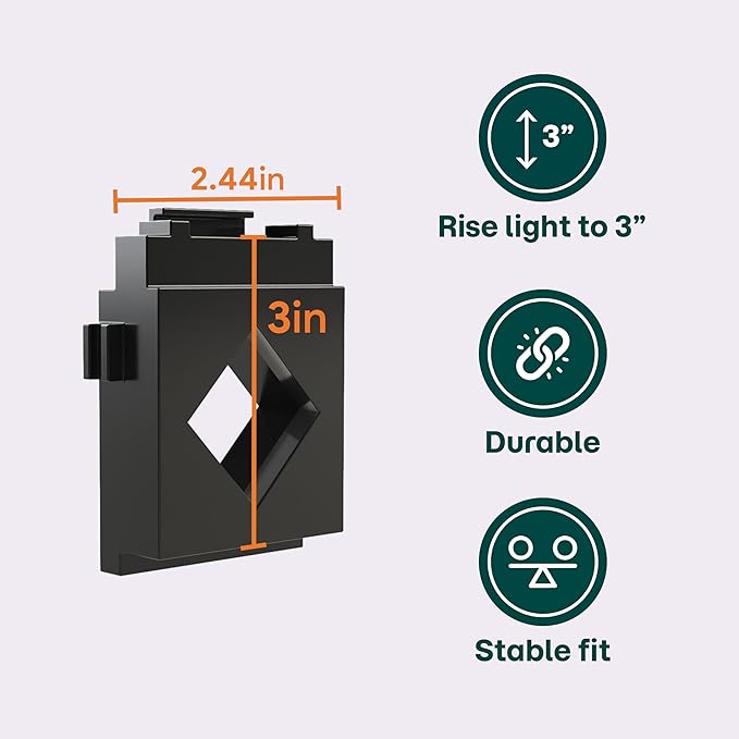 Aquarium Light Risers for Fluval Plant & Marine 3.0 & 2.0 LED | Heat-Resistant Polymer Stand | Toolless Easy Install (3-Inch)