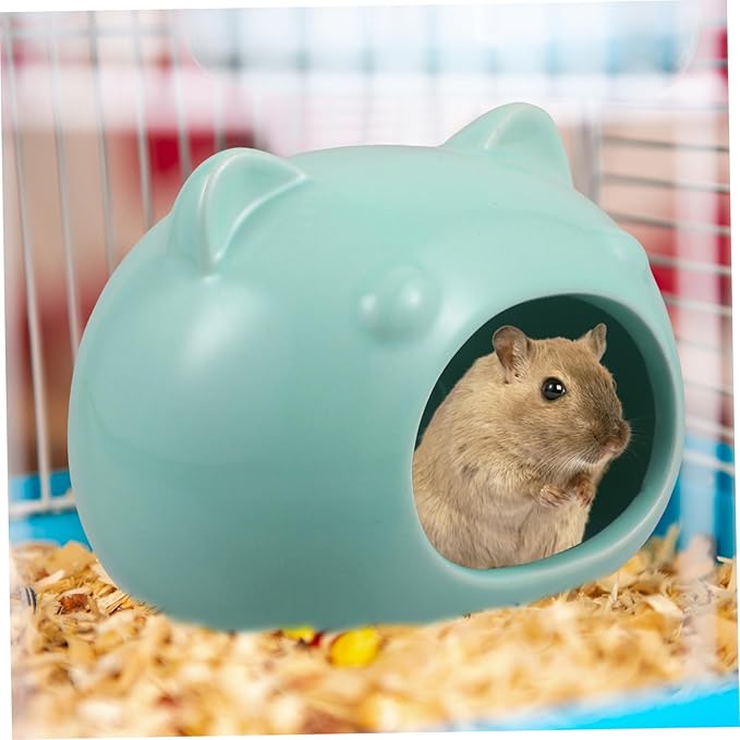 ORFOFE Ceramic Hamster Hideout Cozy Bed for Small Animal Cage Decorative Home Toy Rat Supplies