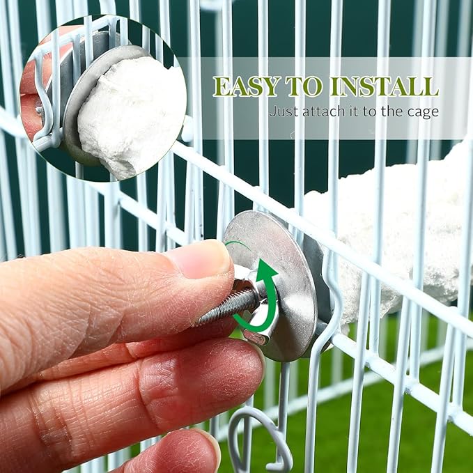 ULTECHNOVO Bird Perch Stand 6.88In Calcium Cuttlebone – High-Calcium Beak Grinding & Claw Trimming – for Parrot Cage for Cockatiel Conure African Grey