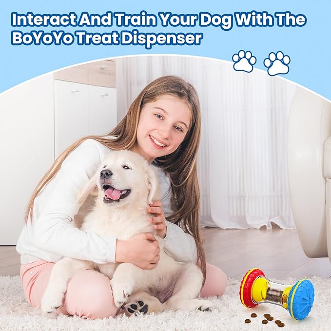 BoYoYo Interactive Dog Puzzle Toys for Smart, Dogs Enrichment Toy to Keep Them Busy, Treat Dispensing Dog Toys Slow Feeder, Blue