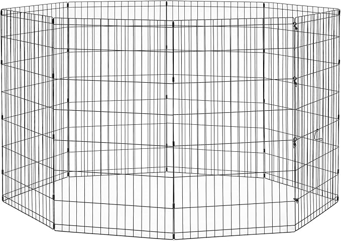 New World by MidWest Homes for Pets 42-Inch Exercise Pen, for Indoor and Outdoor use, 16 Sq Feet of Play, Folding Dog Pen, No Door Design for Maximum Security, Easy to Set Up, Foldable Pet Playpen