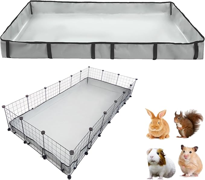 Guinea Pig Cage Liner Tarp Bottom Waterproof and Washable Base Also for Rabbits, Bunny, Chinchesillas, Hedgehog, Ferrets and Other Small Animals(36x72 inches)