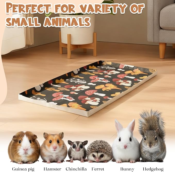Ripeng 25 Pcs Disposable Bottom Guinea Pig Cage Liner, 4 x 2 ft Kraft Paper Guinea Cage Liner, Thick Reusable Waterproof Pee Pads for Rabbits Bunny Hamster Chinchesillas Hedgehog Ferrets