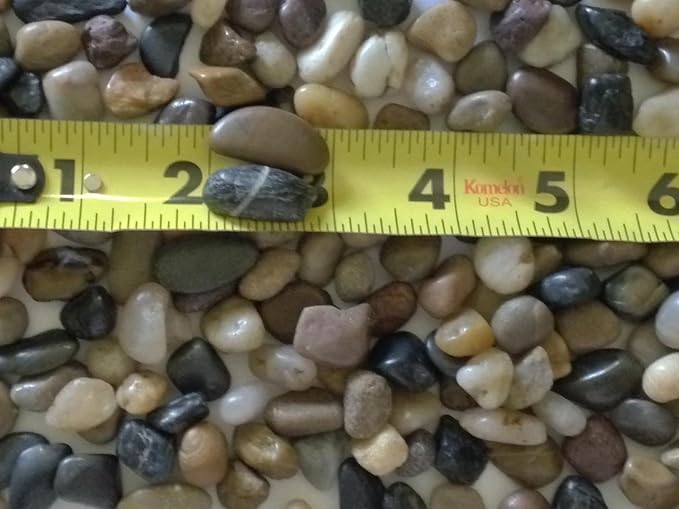 Voulosimi 10 LBS River Rock Stones, Natural Decorative Polished Mixed Pebbles Gravel,Outdoor Decorative Stones for Plant Aquariums, Landscaping, Vase Fillers