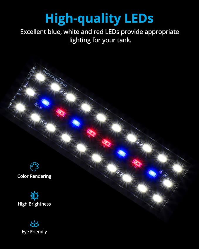 NICREW Slim Aqaurium Filter & Clip on Aquarium Light