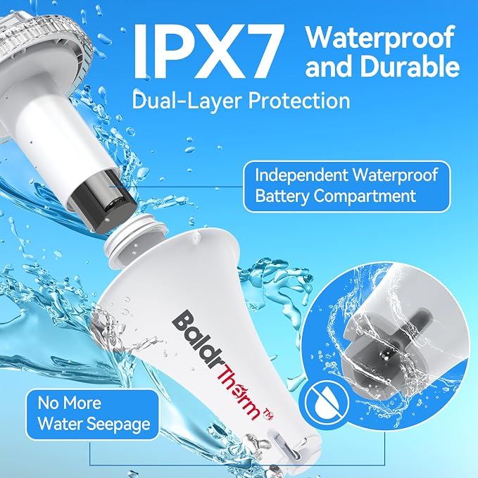 Smart Pool Thermometer with WiFi Gateway, Digital Floating Anti-Fog 360° Reading with IPX7 Waterproof, Remote App Notification Alert for Hot Tub/Ice Bath/Swimming Pool/SPA/Aquarium/Pond