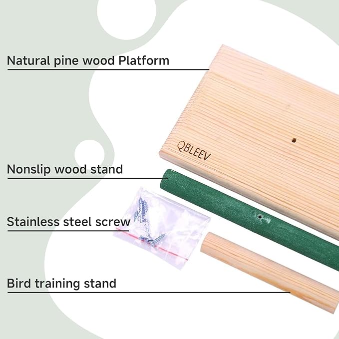QBLEEV Small Bird Perch,Bird Play Stand,Portable Training Parrot Playstand, Bird Cage Toys for Cockatiels Conures Parakeet Finch Lovebirds
