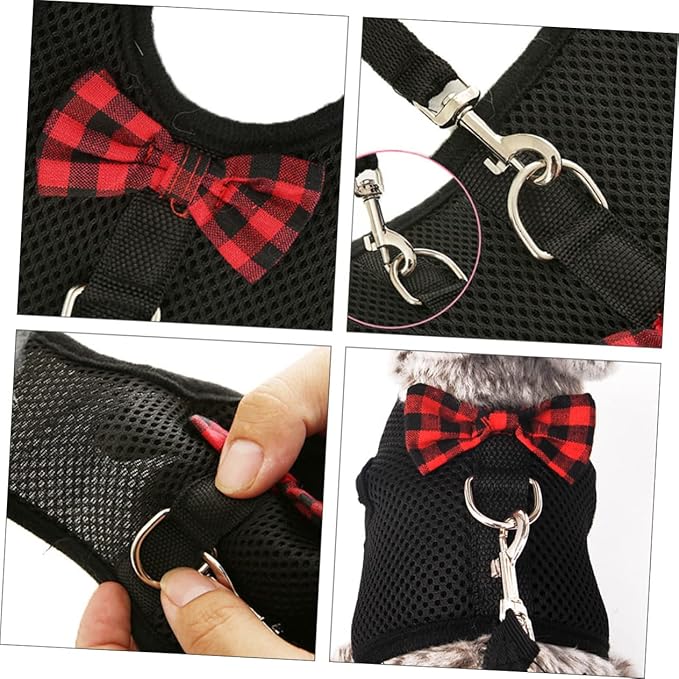 Kisangel Breathable Mesh PET Harness for Small Animals Vest Type Pulling Rope for Rabbits Guinea Pigs and Squirrels Adjustable and Comfortable PET Vest