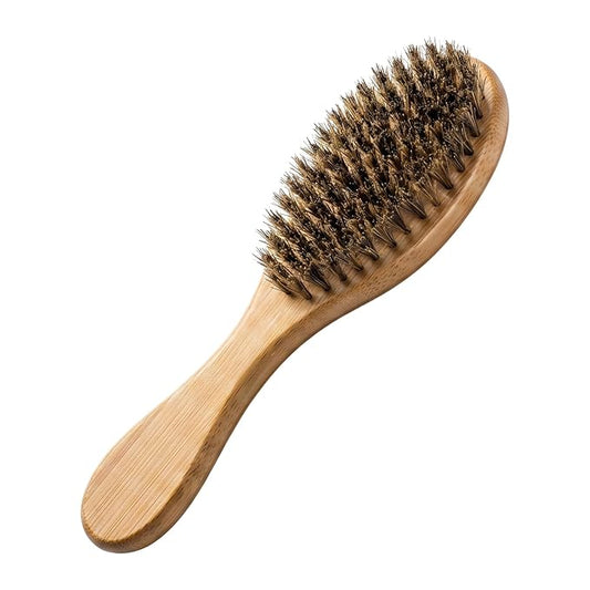 Soft Boar Bristle Dog Brush for Short Haired Dogs Gentle Grooming and Deshedding Tool Wooden Handle Ideal Pet Hair Brush Puppy Essentials for Grooming and Shedding