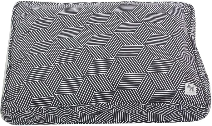 Molly Mutt Sheepy Wool Crate Mat - 100% Cotton Canvas Cover with Temperature-Regulating 100% Natural Wool-Filled Insert Dog Bed - Soft & Supportive Wool-Filled Bed - (30"x21"x2.5", Rough Gem)