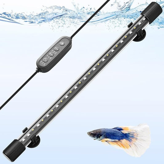 FEDOUR 18.9in Submersible Aquarium LED Light, 24/7 Mode Aquarium Lights with Full Spectrum RGBW LEDs, IP68 Waterproof Fish Tank Light with Dimming, Timming and Color Adjustable