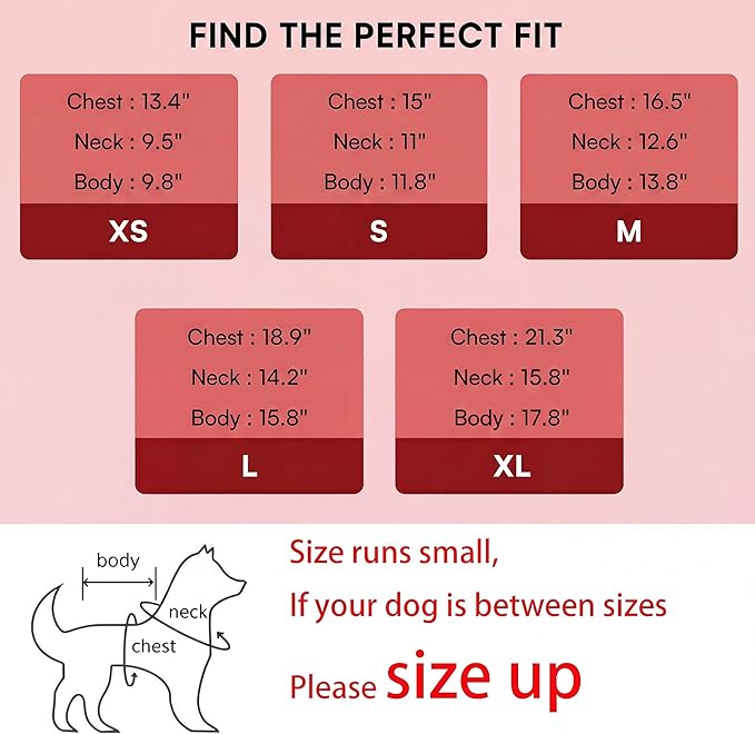 Dog Warm Christmas Winter Sweater Pet Clothes Knitwear for Medium Dog for Corgi, West Highland, Schnauzer, Border Collie, Dog Outfits (Red-XL)