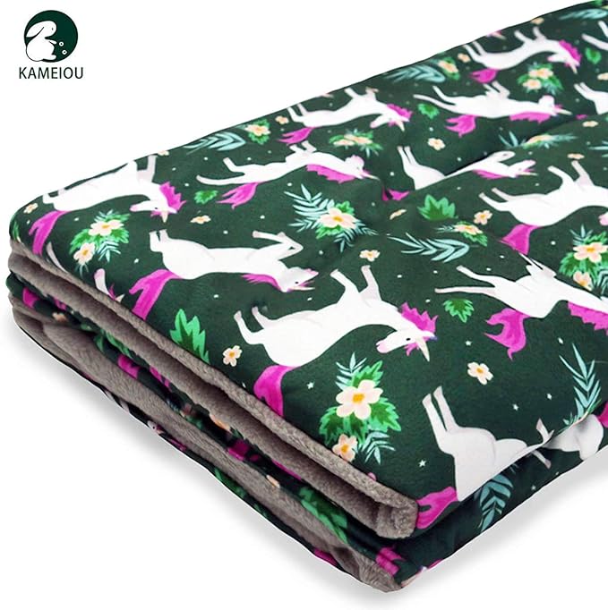 KAMEIOU Polar Fleece Guinea Pig Cage Liner Bedding for Small Animals Bed Chinchilla Rat Hedgehog Polar Fleece Bunny Rabbit Midwest Guinea Pig Liner Cages Beds C&C Small Pet Blanket Mats