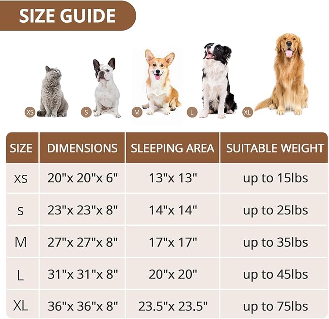 JOLLYVOGUE Calming Dog Beds Large Sized Dog, 36in Donut Washable Large Pet Bed, Anti-Slip & Anti-Anxiety Fluffy Faux Fur Round Dogs Bed, Fits up to 80 lbs Pets (Smoke Black)