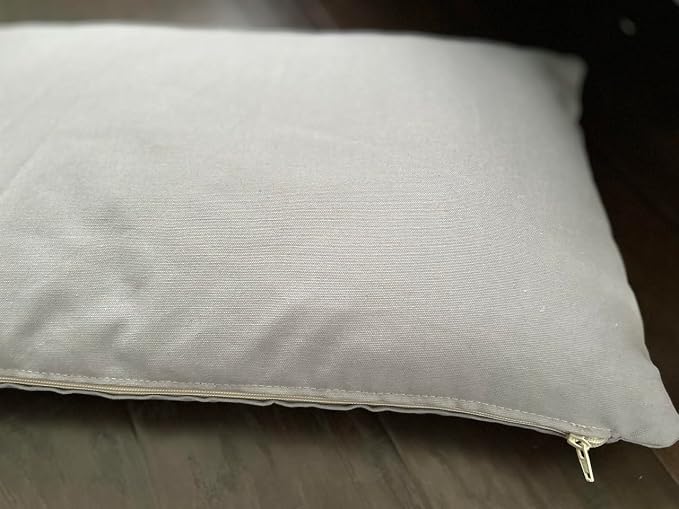 Natural Cotton Canvas Dog Bed – Raw Cotton Filled Pet Cushion Insert, Breathable Eco-Friendly Dog Mattress, Durable Washable Cover with Zipper (Gray, Medium 42"x29"x4")