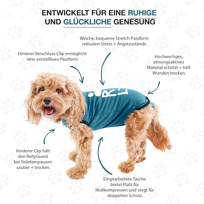 BellyGuard Dog Surgery Recovery Suit, Dog Onesie for Post-Op Care, Recovery Apparel for Female and Male, Surgical Body Cover for Canine Healing Support
